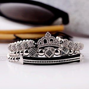 Luxury King Crown Men's Bead Bracelets