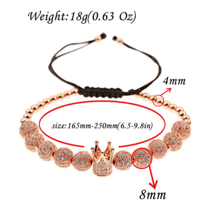 Luxury King Crown Men's Bead Bracelets